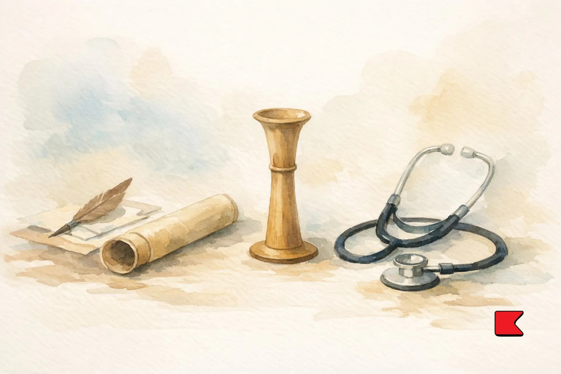 কাগজের নল থেকে স্টেথেস্কোপ