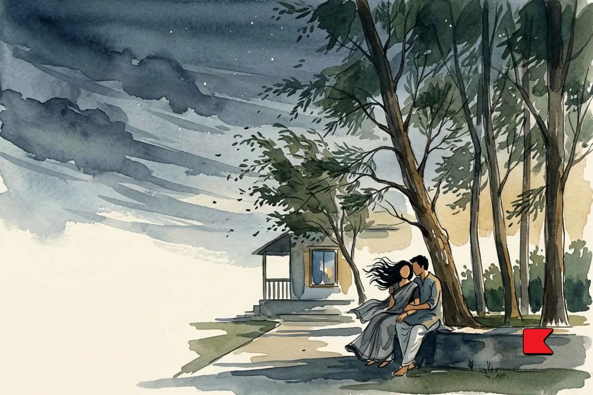 প্রবল হাওয়া ও ঝাউগাছ